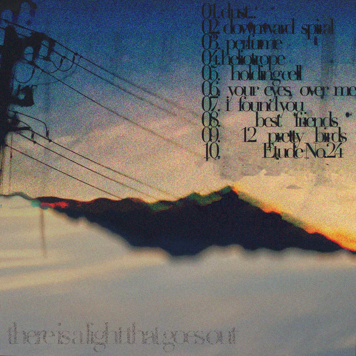 There is a Light That Goes Out tracklist artwork